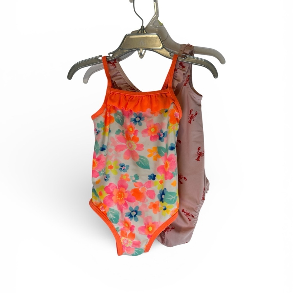 Bundle Floral and Lobster Print Swimsuit Set